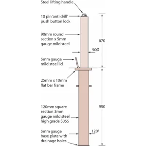 Rhino RT/R8 Telescopic bollard fitting instructions